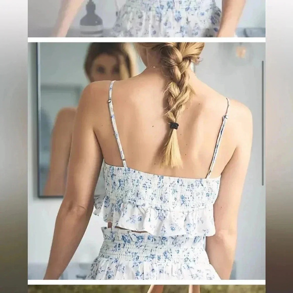 Anthropologie Floral Tie-Front Bralette - Picture 5 of 6